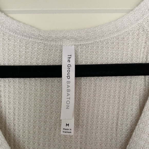 Oatmeal/Off-White Babaton Henley Longsleeve - Picture 2 of 3